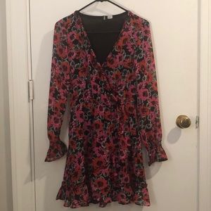 Floral Print Long Sleeve Dress